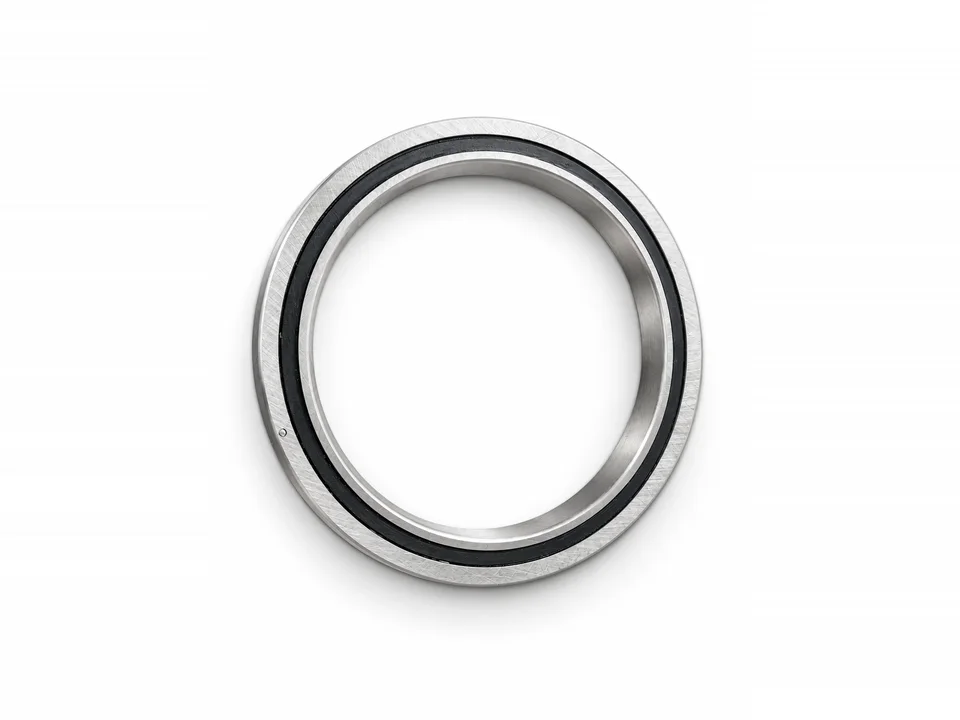 Thin-section crossed roller bearing, face view