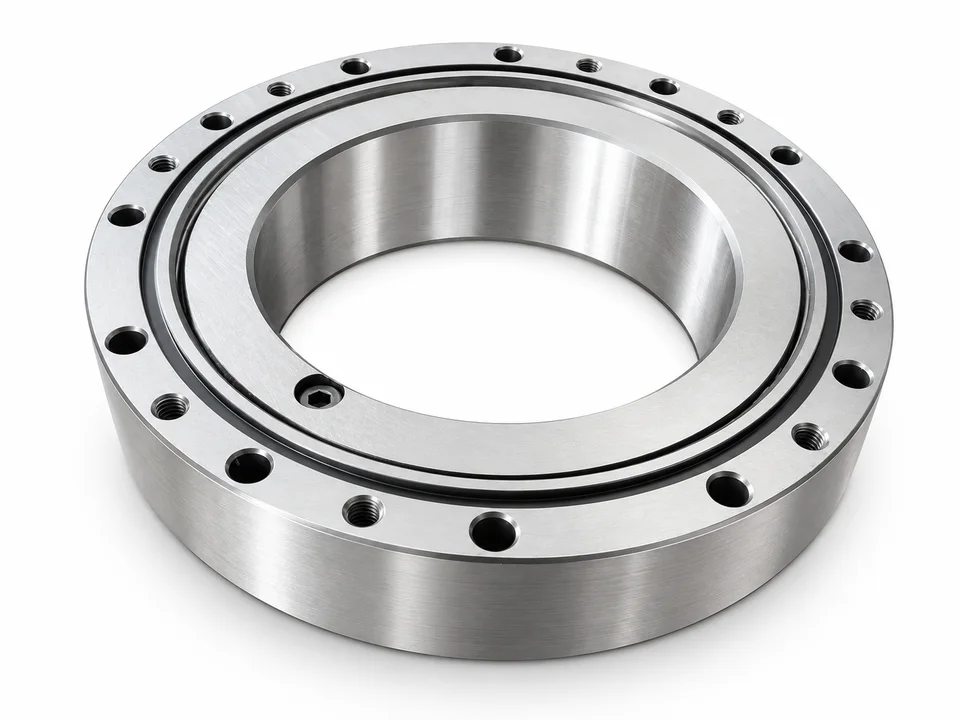 Harmonic reducer output crossed roller bearing with mounting holes