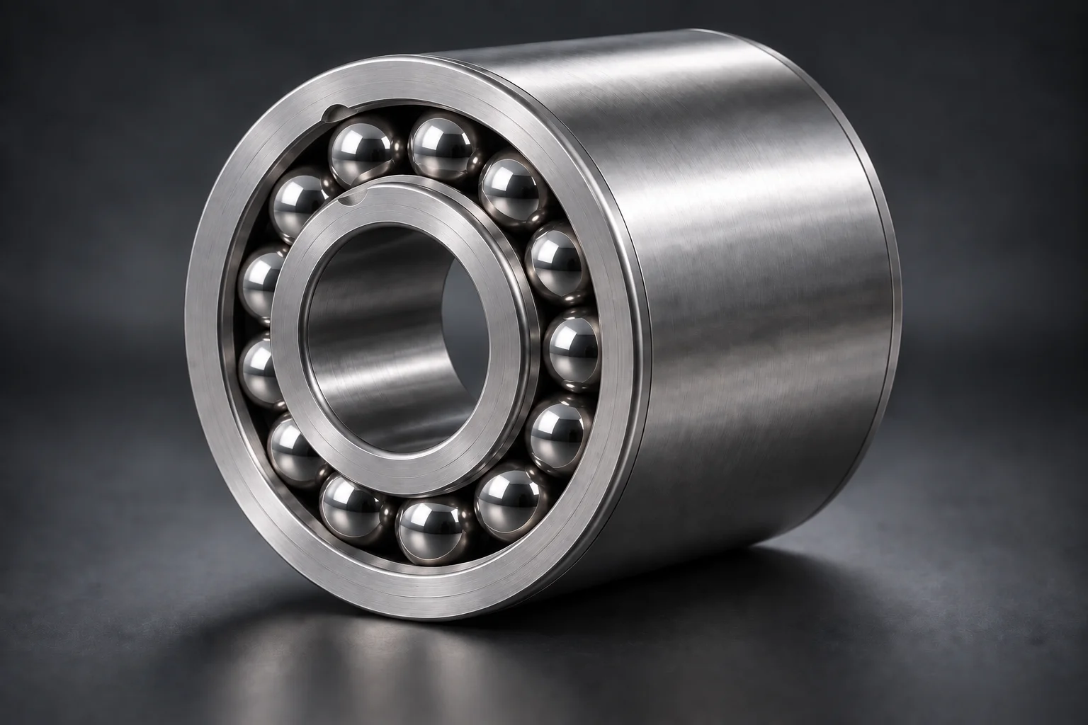 NLHB DW6 full-complement double row angular contact ball bearing, structural rendering